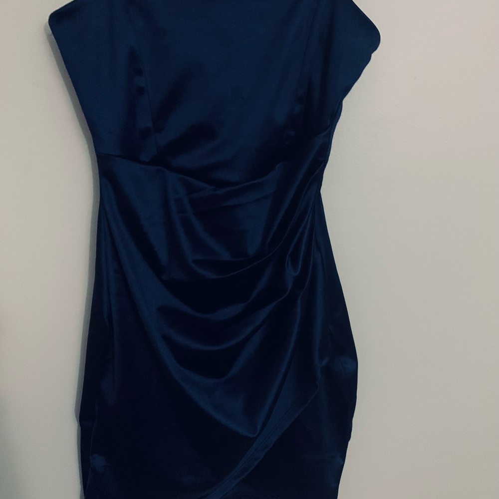 Windsor Navy Satin Mini Dress